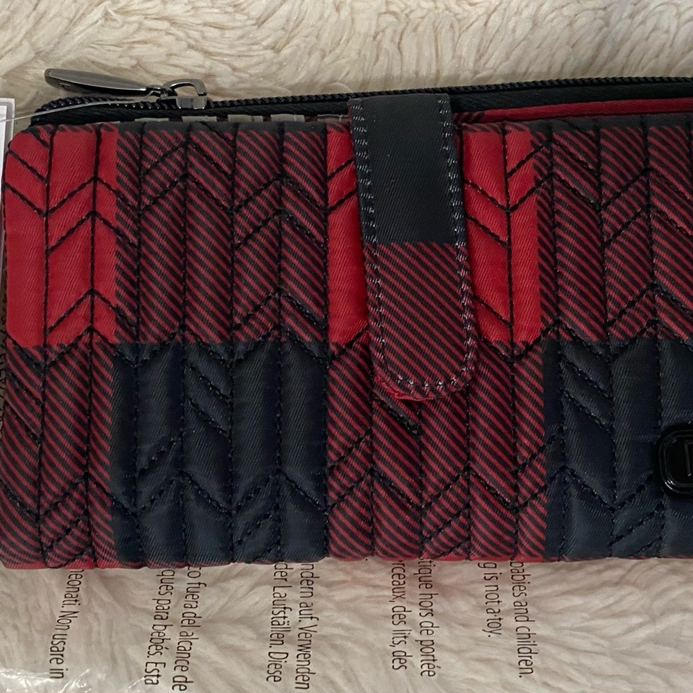 Lug Tram Wallet NWT Buffalo Check Red